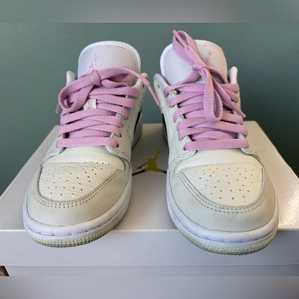 Women’s Air Jordan 1 Low Sneakers in Barely Green/Black